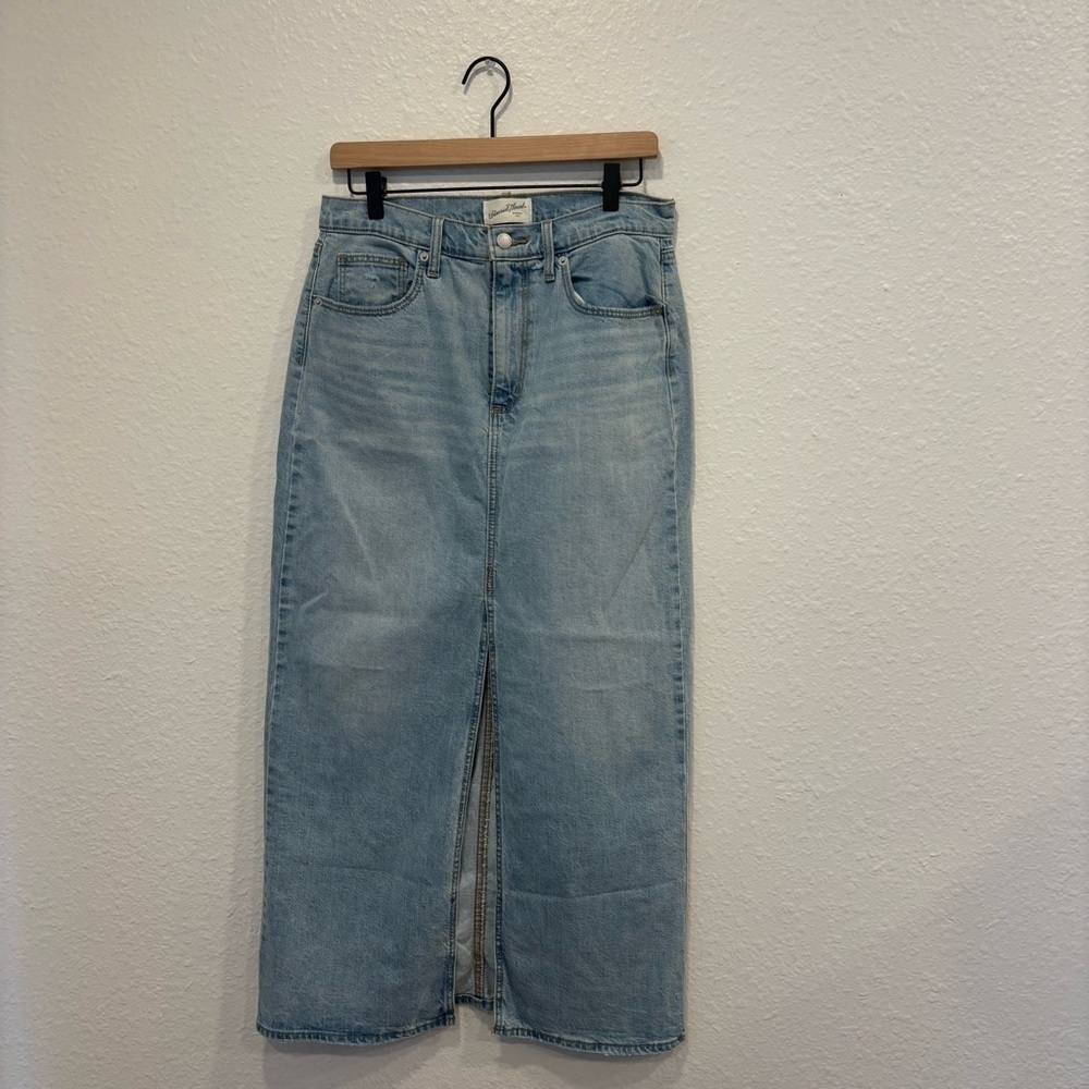 Universal Thread Light Wash Denim Midi Skirt
